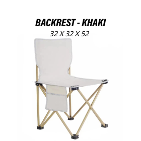 Folding Camping for Outdoor Beach Chair Folding Stool With Arm Hiking Chair Portable Fishing Beach Chair - White - Image 4