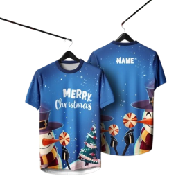 2025 Merry Christmas T shirt New Retro Collor Jersey Full Sublimation Microfiber - WRX-Q24096