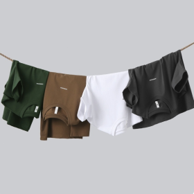 100% Cotton Men Oversize Round Neck Casual Short Sleeve Unisex T-Shirt - White - Image 4