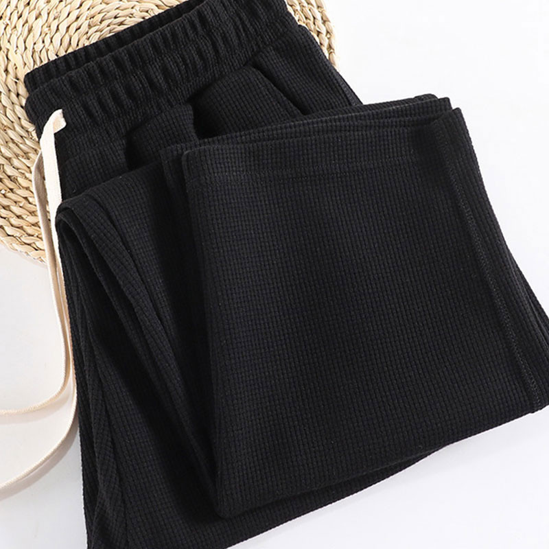 Korean Style Men Fashion Long Trousers Unisex Couple Pants - Black - Image 1