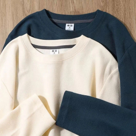 Loose Men's Long Sleeve Korean Outdoor Casual Top Unisex Plain Sports T-shirt - Milky White - Image 6