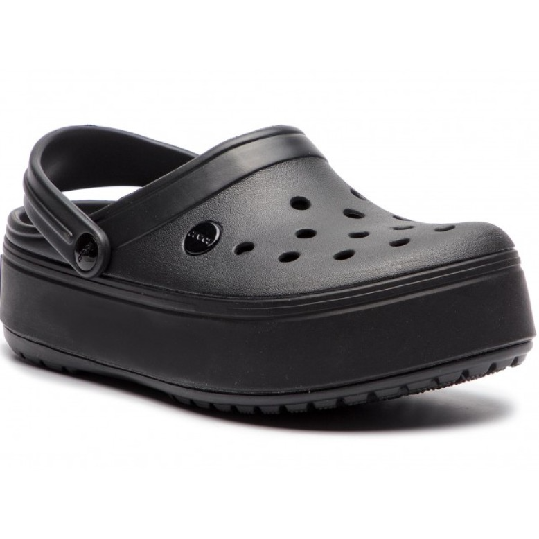 2023 Crocs Platform Clog Authentic - Black / Black - Image 1