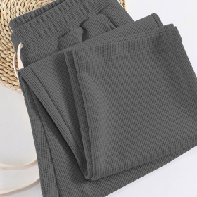 Korean Style Men Fashion Long Trousers Unisex Couple Pants - Dark Grey