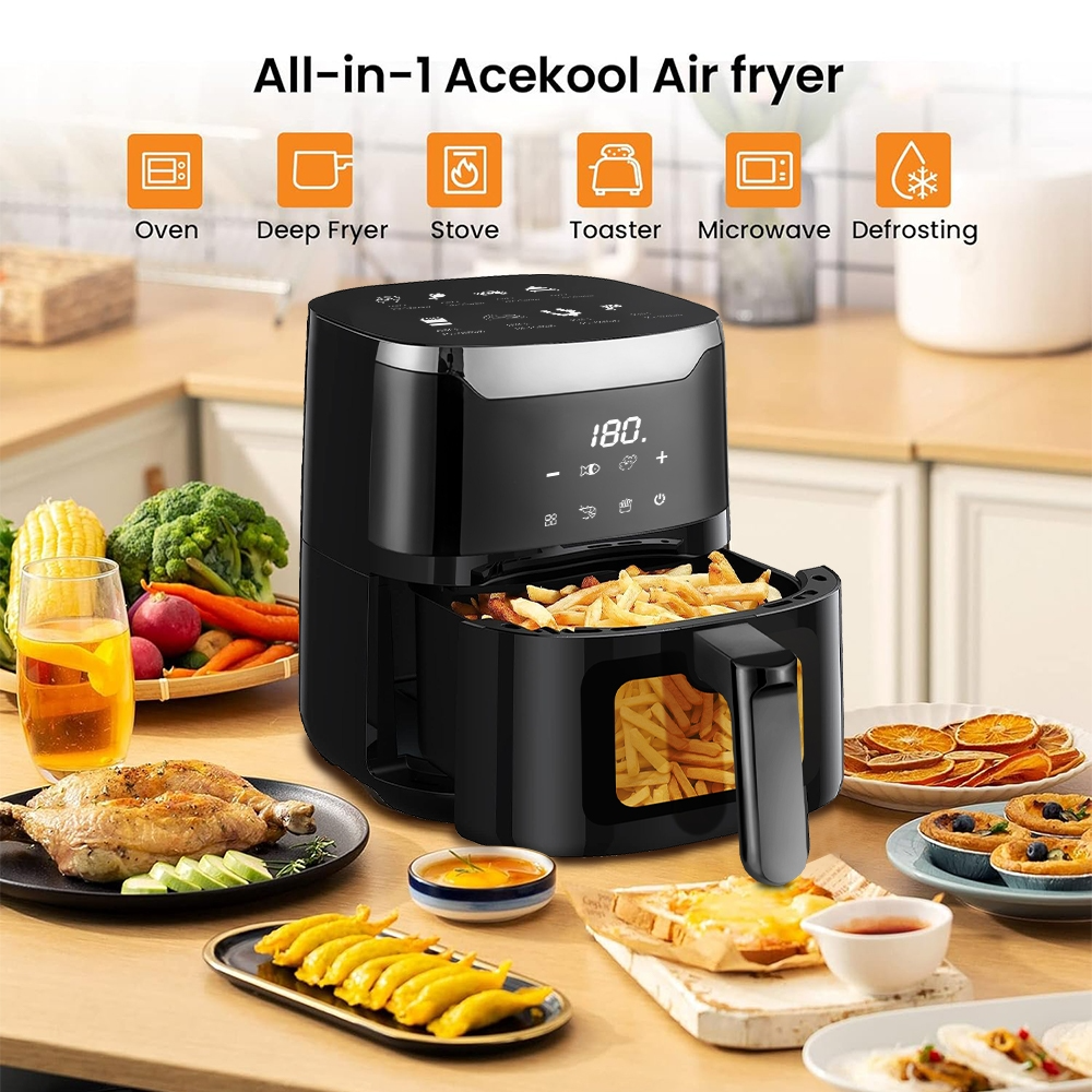 Panasonic Air Fryer Household Oven 1500W Smart Cooking Preset Menus Touch Screen 360° Hot Air Circulation airfryer - Image 2