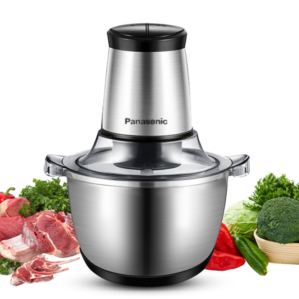 Panasonic Chopper Blender Stainless Steel Electric Food Chopper Meat Grinder Machine Mixer Food Processor - 2L