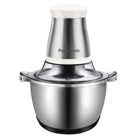 Panasonic Chopper Blender Stainless Steel Electric Food Chopper Meat Grinder Machine Mixer Food Processor - 2L (White) - Image 1