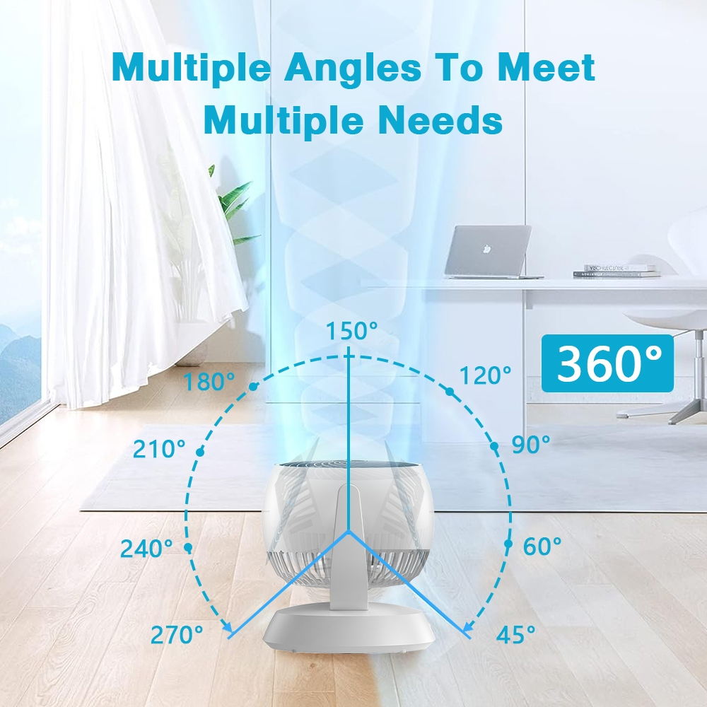 Panasonic Kipas Meja Desk Fan Portable Fan Household Home & Office USB Rechargeable Desktop Silent Fan 4200mAh - Image 9