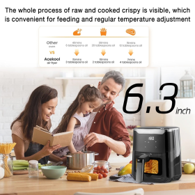 Panasonic Air Fryer Household Oven 1500W Smart Cooking Preset Menus Touch Screen 360° Hot Air Circulation airfryer - Image 5