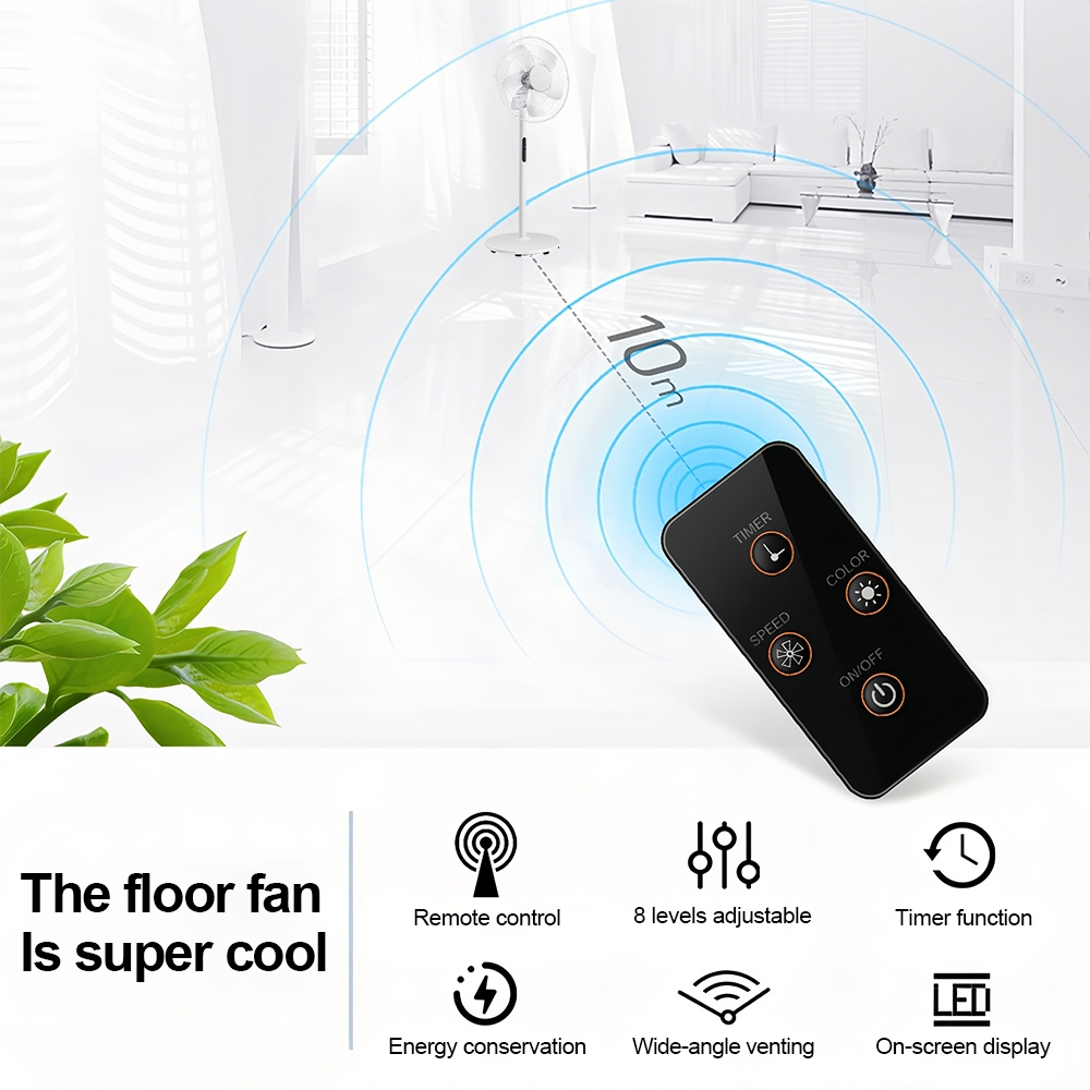 Panasonic Stand Fan Kipas Berdiri 5 Blades Silent Fan 16 Inch 3 Speed Control Home Office Smart Floor Fan - Image 6