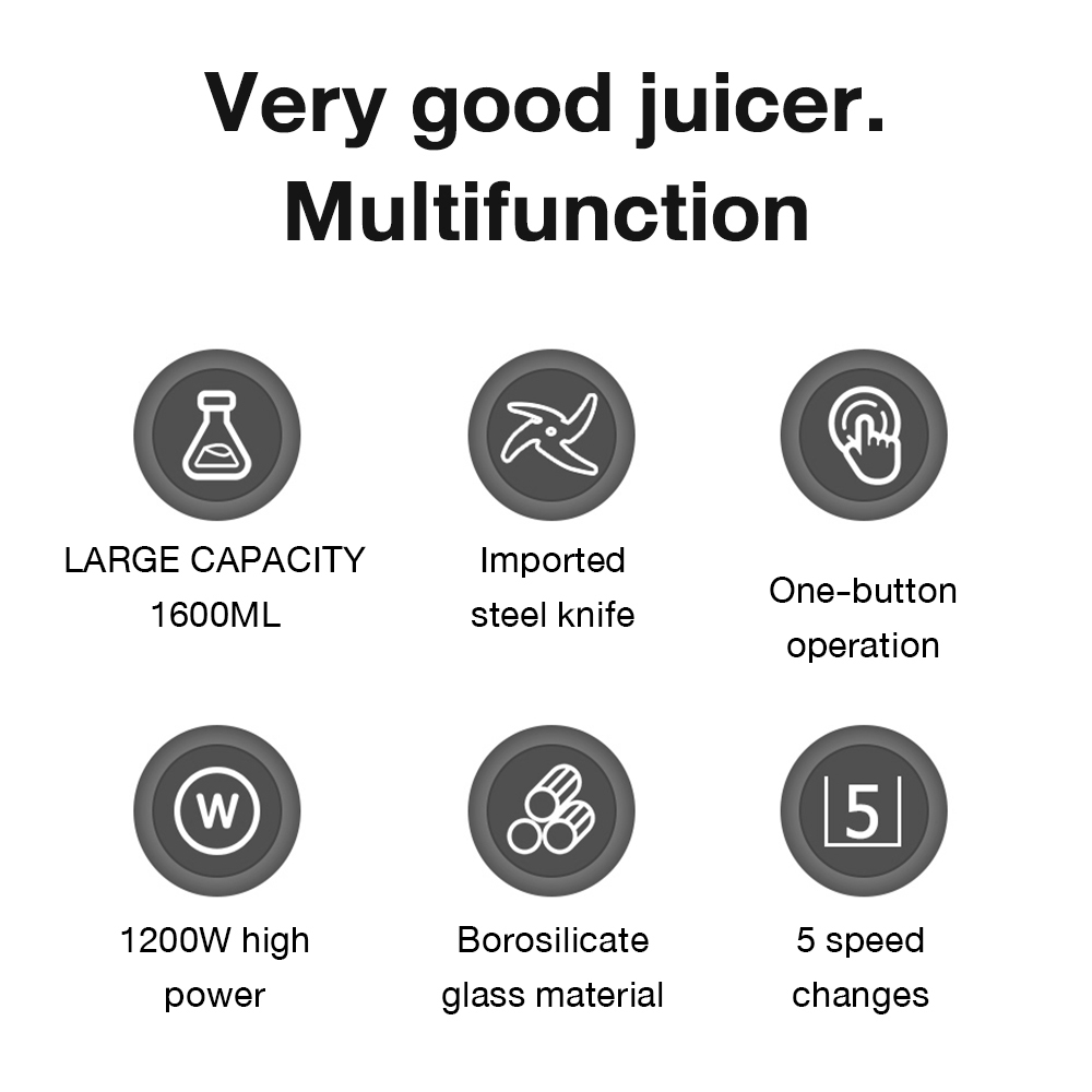 Panasonic Juice Blender Large Capacity Multi-Functional Ice crusher 5 Speed Variable Speed Fruit Blender - Image 4