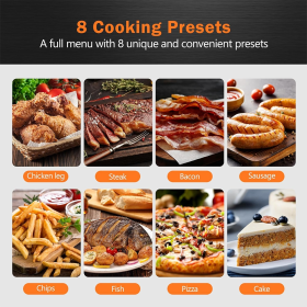 Panasonic Air Fryer Household Oven 1500W Smart Cooking Preset Menus Touch Screen 360° Hot Air Circulation airfryer - Image 9