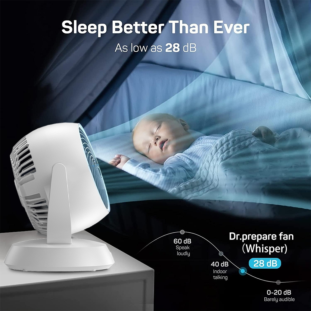 Panasonic Kipas Meja Desk Fan Portable Fan Household Home & Office USB Rechargeable Desktop Silent Fan 4200mAh - Image 5