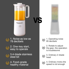 Panasonic Juice Extractor Fruit Blender Multifunctional Portable Home Blender Low Noise 800ML Juice Blender - Image 8