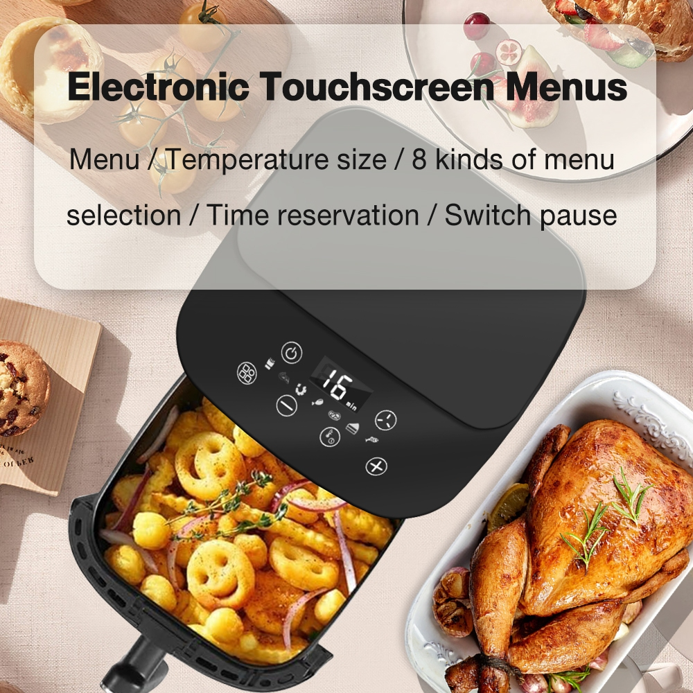 Panasonic Air Fryer Non-Stick Coating Oil Free Electric Household Fries Machine 8L High-Capacity Airfryer - 8L (Black)1 - Image 6