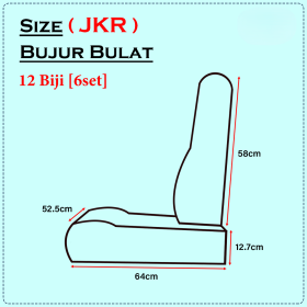 Sarung Kusyen Bujur Bulat (JKR Size) 12 Pc Double Zip Type - A002 - Image 4