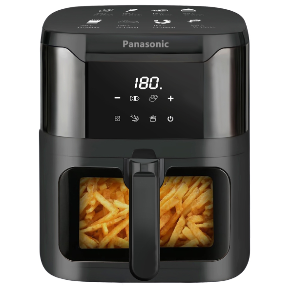 Panasonic Air Fryer Household Oven 1500W Smart Cooking Preset Menus Touch Screen 360° Hot Air Circulation airfryer