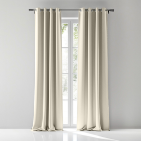 Curtain Ring Type Ivoris Semi-Blackout Solid Colors - Cream