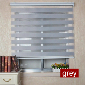 Modern Zebra Blinds Outdoor Roller Blind - Grey