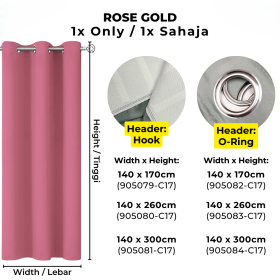 90% Blackout Curtain Hook Ring - Rose Gold - Image 1