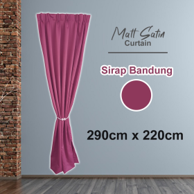 Dim Out Plain Minimalism Color French Pleat Curtain Sliding Door Free Alter - Sirap Bandung