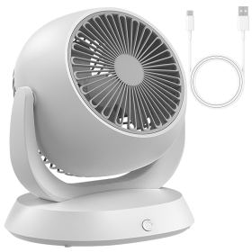 Panasonic Kipas Meja Desk Fan Portable Fan Household Home & Office USB Rechargeable Desktop Silent Fan 4200mAh