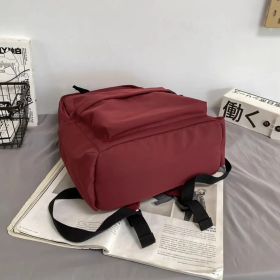 Women Japan School College Student Bag Waterproof Backpack - Red - Image 2