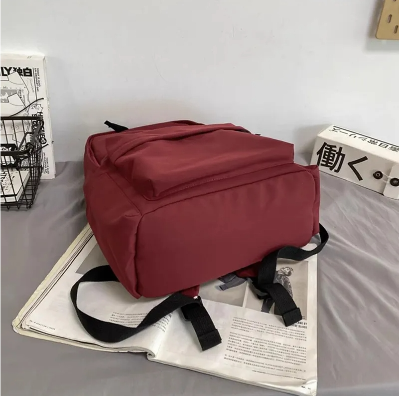 Women Japan School College Student Bag Waterproof Backpack - Red - Image 2