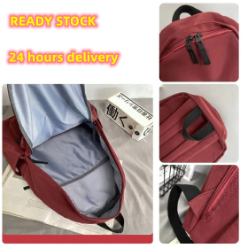 Women Japan School College Student Bag Waterproof Backpack - Black - Image 4