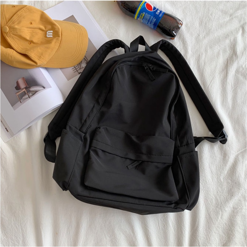 Women Japan School College Student Bag Waterproof Backpack - Black - Image 1