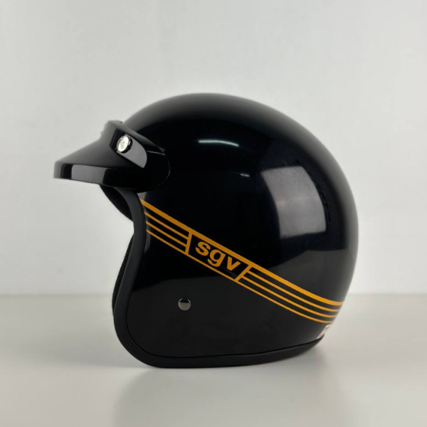 New Helmet 2023 Open Face SGV88 - Black