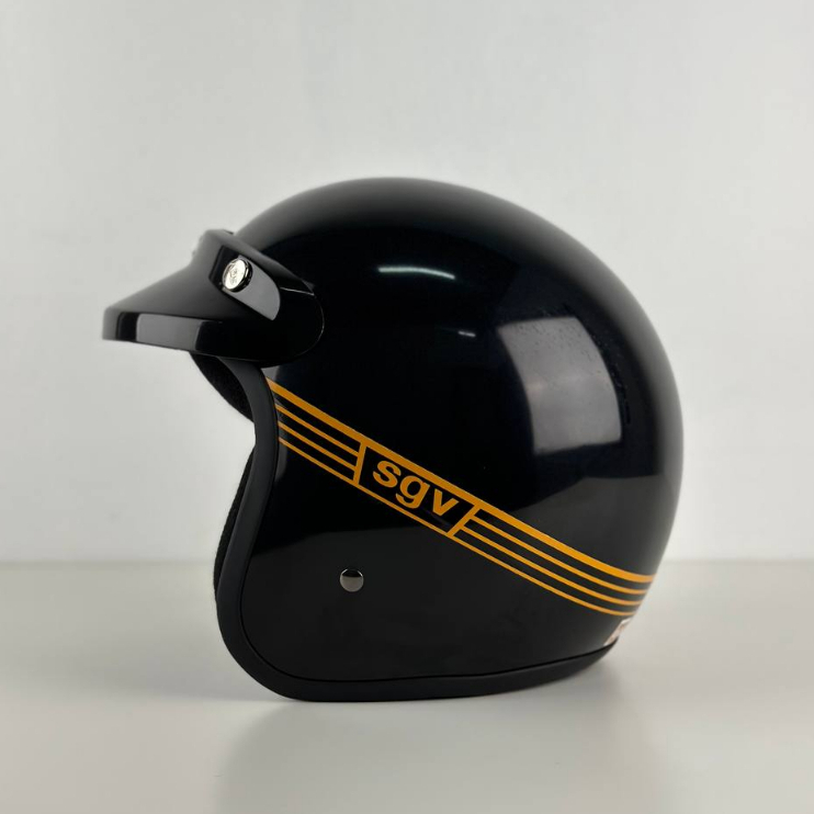 New Helmet 2023 Open Face SGV88 - Black - Image 1
