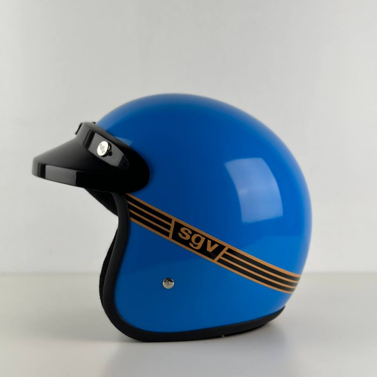 New Helmet 2023 Open Face SGV88 - Blue - Image 1