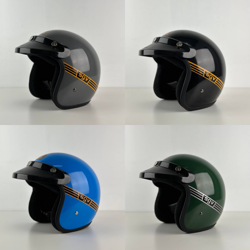 New Helmet 2023 Open Face SGV88 - Grey - Image 2