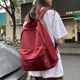 Women Japan School College Student Bag Waterproof Backpack - Red - Image 1