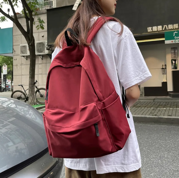 Women Japan School College Student Bag Waterproof Backpack - Red