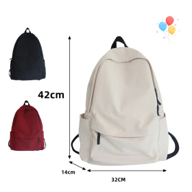 Women Japan School College Student Bag Waterproof Backpack - Black - Image 3