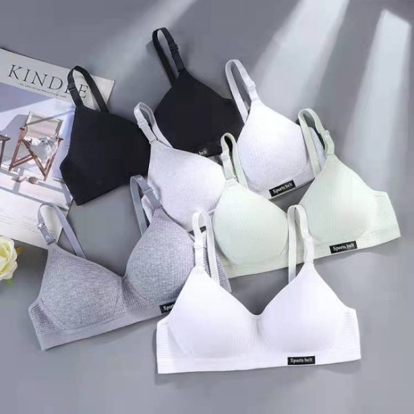 Beauty Back Bra Push Up Women Thin Section Small Chest Gathering Simple No Steel Ring - Green