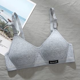 Beauty Back Bra Push Up Women Thin Section Small Chest Gathering Simple No Steel Ring - Dark Grey
