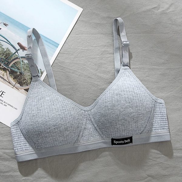 Beauty Back Bra Push Up Women Thin Section Small Chest Gathering Simple No Steel Ring - Dark Grey
