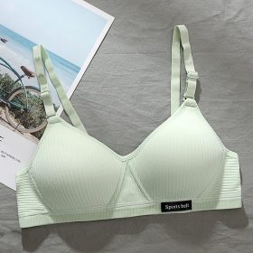 Beauty Back Bra Push Up Women Thin Section Small Chest Gathering Simple No Steel Ring - Green