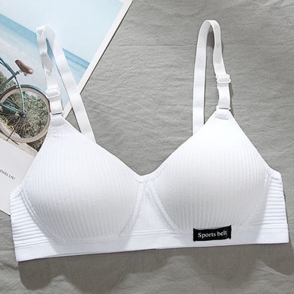 Beauty Back Bra Push Up Women Thin Section Small Chest Gathering Simple No Steel Ring - White
