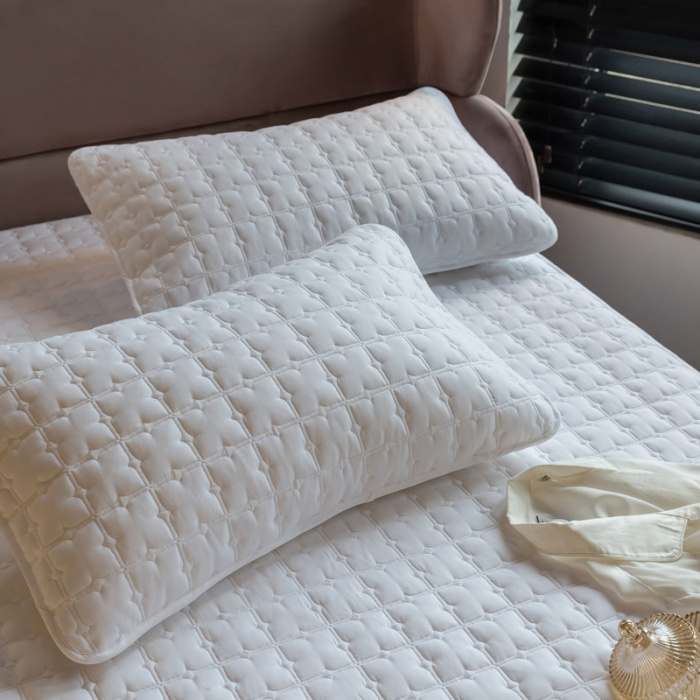 Protector Premium Micro Fibre Pillowcase Design A - White - Image 1