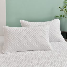 Protector Premium Micro Fibre Pillowcase Design B - White - Image 1