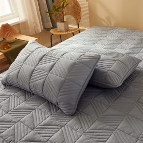 Protector Premium Micro Fibre Pillowcase Design C - Grey - Image 1