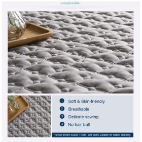 Waterproof Mattress Protector Cover Patchwork Fitted Bedsheet Set - Dark Pink - Image 3