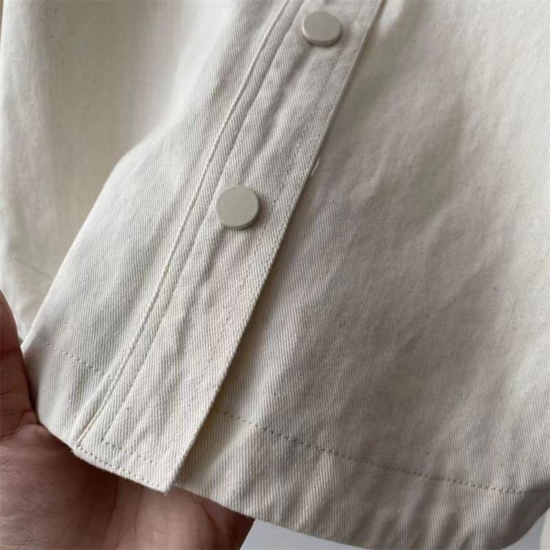 Thick Shirt Women Shirt Simple Casual Blouse Korean Style Slimming - Orange - Image 2