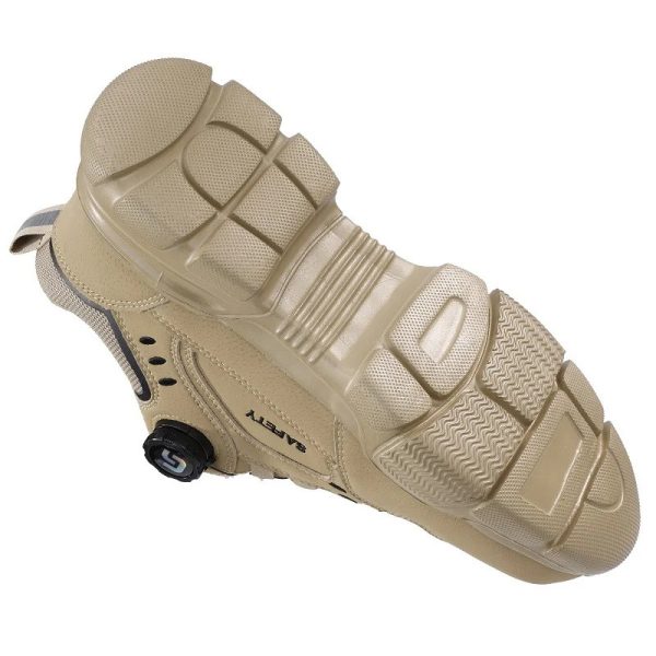 2025 New Rotating Buckle Safety Shoes Men Work Shoes Protection Shoes Anti Smashing Anti Piercing Safety Steel Toe Shoes - Khaki