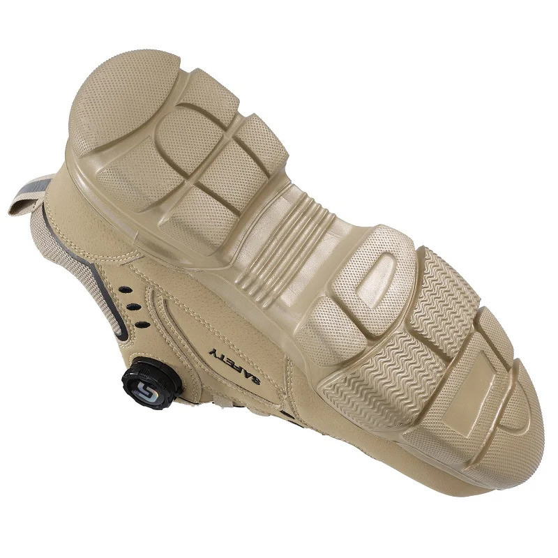 2025 New Rotating Buckle Safety Shoes Men Work Shoes Protection Shoes Anti Smashing Anti Piercing Safety Steel Toe Shoes - Khaki - Image 7