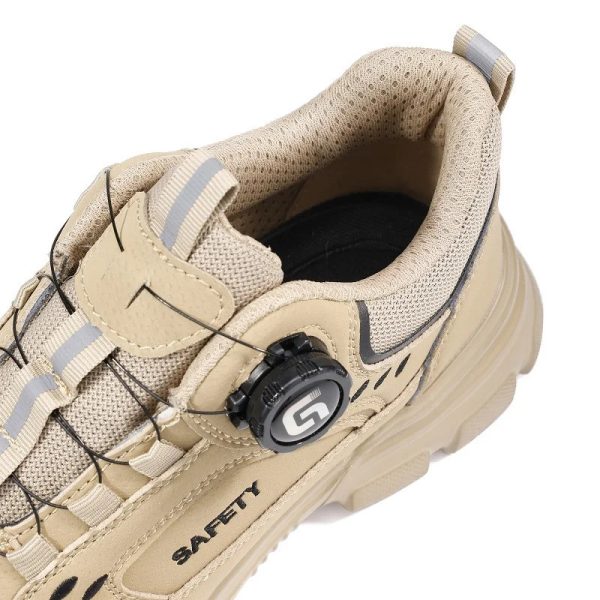 2025 New Rotating Buckle Safety Shoes Men Work Shoes Protection Shoes Anti Smashing Anti Piercing Safety Steel Toe Shoes - Khaki