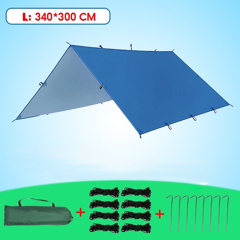 Camping Tent 3/4 Person Outdoor Tent Fast Pop Up Automatic Tent camping equipment - Flysheet Blue - Image 1